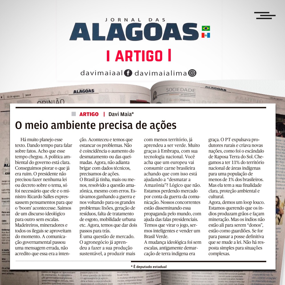 You are currently viewing Artigo – O meio ambiente precisa de ações