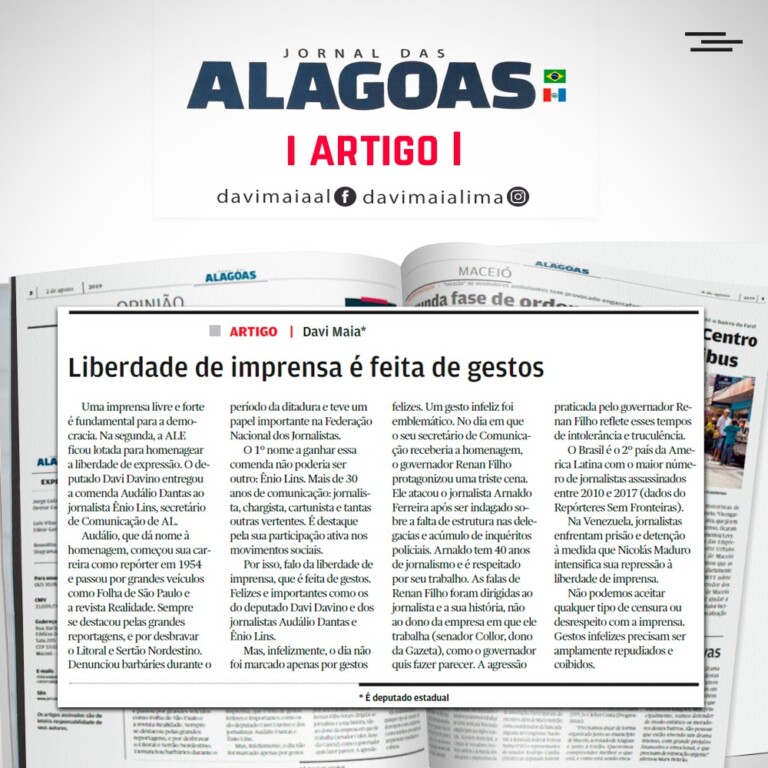 Liberdade de imprensa é feita de gestos