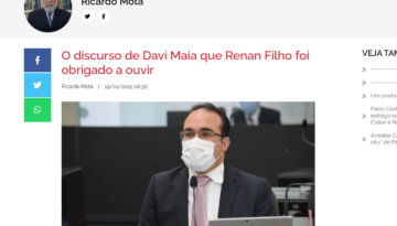 RICARDO MOTA: O discurso de Davi Maia que Renan Filho foi obrigado a ouvir